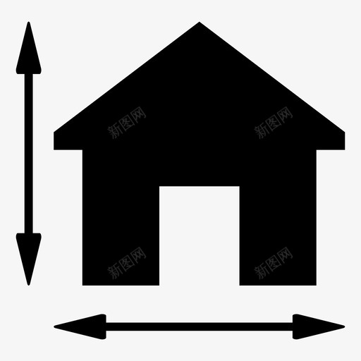 房屋尺寸建筑房屋svg_新图网 https://ixintu.com 房屋 尺寸 建筑