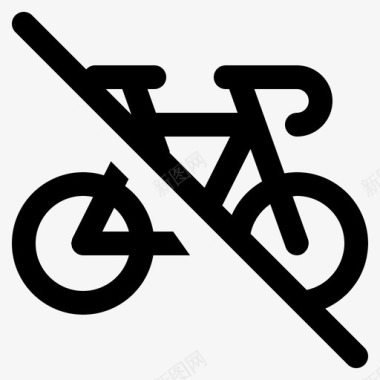 小心自行车自行车健康图标