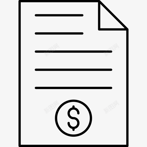 发票帐单单据svg_新图网 https://ixintu.com 发票 帐单 单据 文件 表格 业务 财务 明细