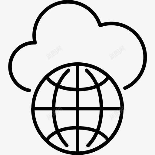 云存储地球数据星球svg_新图网 https://ixintu.com 存储 地球 数据 星球 服务