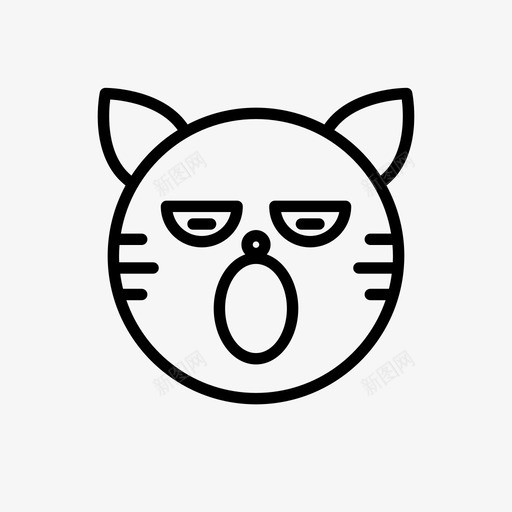 老虎动物困倦svg_新图网 https://ixintu.com 老虎 表情 动物 困倦 哈欠