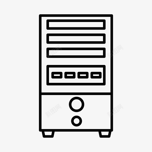 pc机箱机箱计算机svg_新图网 https://ixintu.com 机箱 计算机 钻机 接口 概要