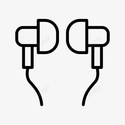 免提音频耳机svg_新图网 https://ixintu.com 免提 耳机 音频 音乐 播放 线性 图标