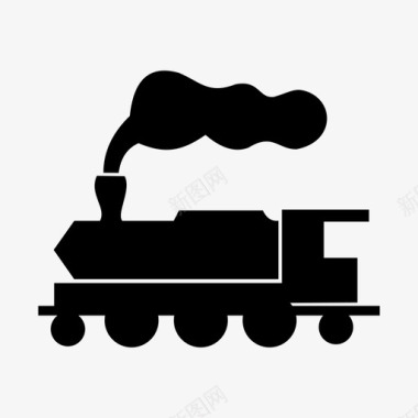 火车蒸汽火车车厢图标
