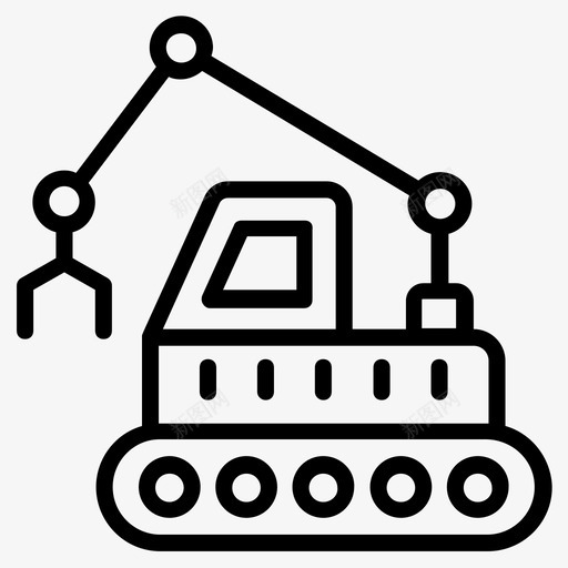 挖掘机反铲装载机反铲机械svg_新图网 https://ixintu.com 反铲 挖掘机 装载机 机械工程 机械工业 机械 成套 工具 施工 矢量 矢量图