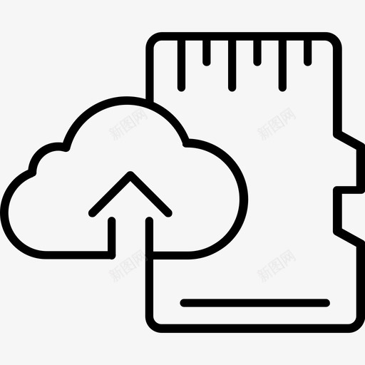 闪存卡数据上传svg_新图网 https://ixintu.com 闪存卡 数据 上传 云计算