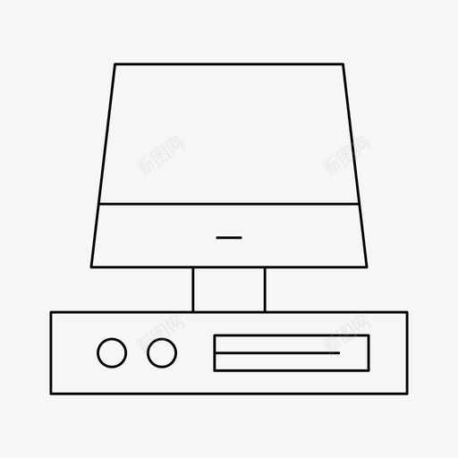 计算机台式机设备svg_新图网 https://ixintu.com 计算机 台式机 设备 电子 电子屏 屏幕 电话 细线