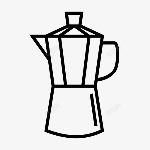 摩卡壶咖啡机手工煮咖啡机svg_新图网 https://ixintu.com 摩卡壶 咖啡机 手工 咖啡 制作 制作工 工具