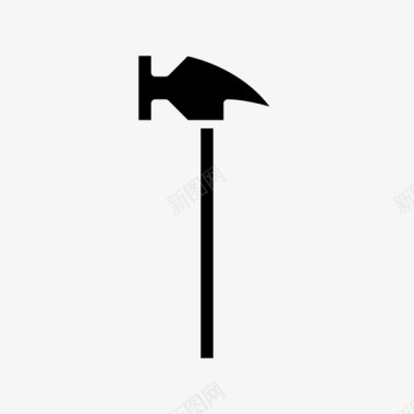 锤子工具工具字形图标