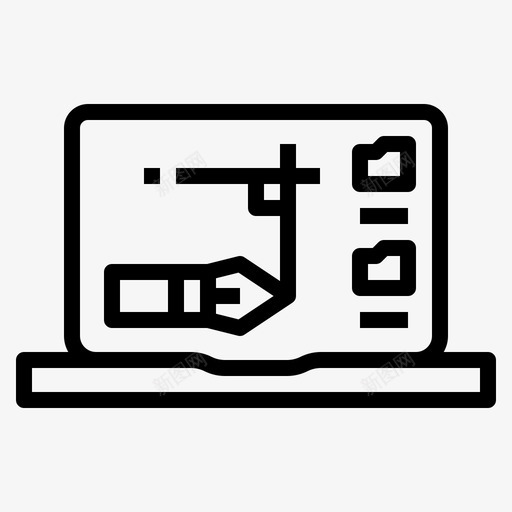 笔记本电脑创建设计svg_新图网 https://ixintu.com 笔记本 电脑 创建 设计 编辑 创意 轮廓 图标
