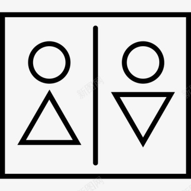 卫生间女卫生间标志图标