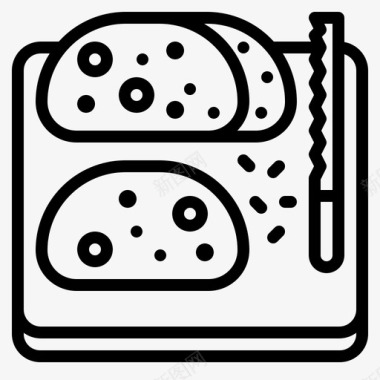 酸面团面包师面包店图标