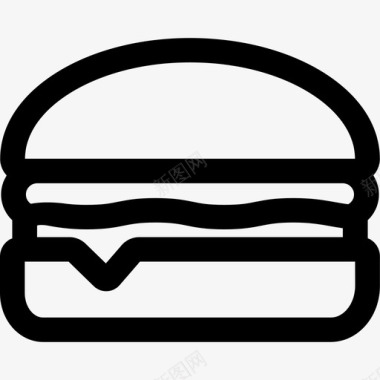 汉堡食物垃圾食品图标