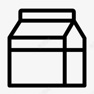 牛奶纸箱奶制品图标