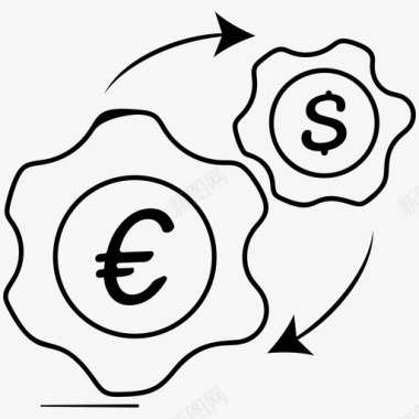 货币转换器向量货币转换货币转换器图标