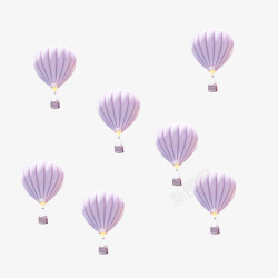 紫色降落伞素材