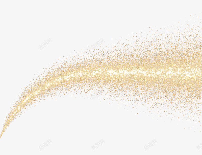 金色闪光飘带png免抠素材_新图网 https://ixintu.com 金色 闪光 飘带