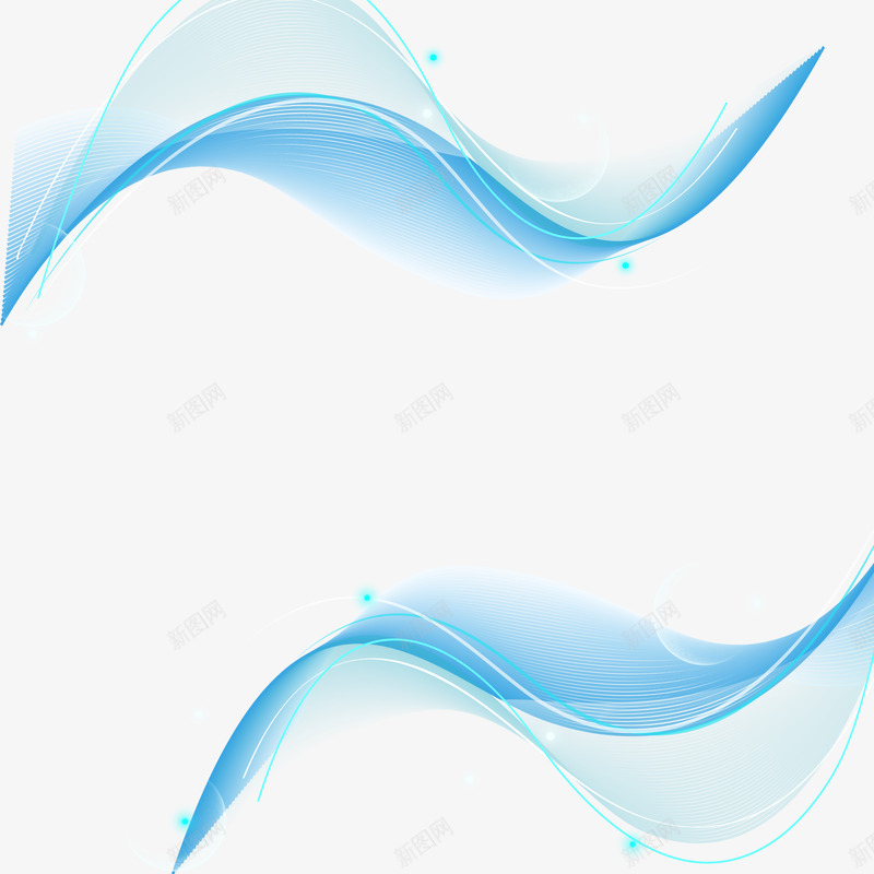 蓝色科技曲线png免抠素材_新图网 https://ixintu.com 蓝色 科技 曲线