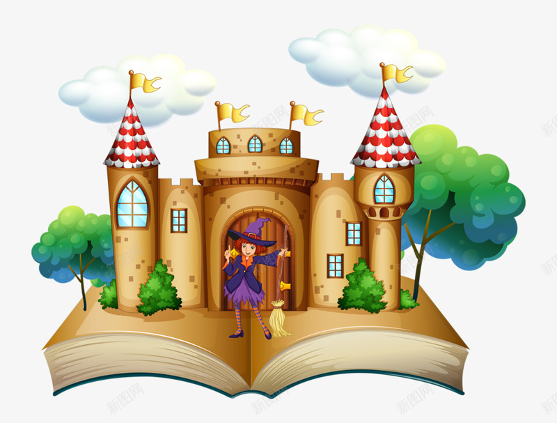 童话书城堡场景1png免抠素材_新图网 https://ixintu.com 童话 书城 城堡 场景