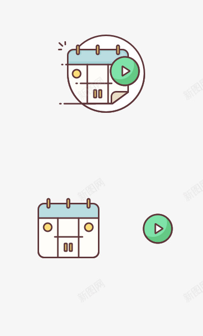 calendarAPPUI色彩扁平理财日历复古png_新图网 https://ixintu.com 色彩 扁平 理财 日历 复古