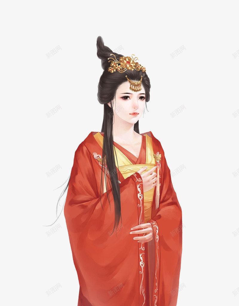 红装小主l2png免抠素材_新图网 https://ixintu.com 装小