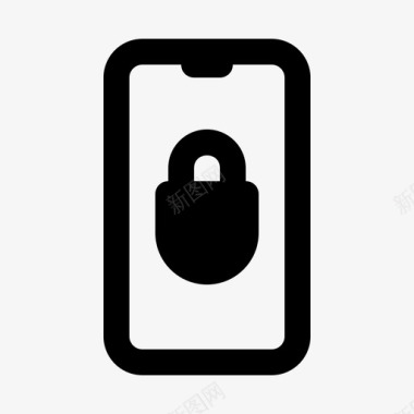 智能手机锁定安全互联网安全可靠图标