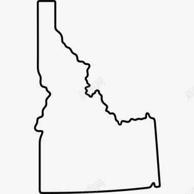 爱达荷州美国地图图标