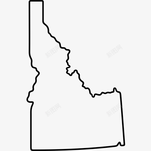 爱达荷州美国地图svg_新图网 https://ixintu.com 爱达荷州 美国 地图