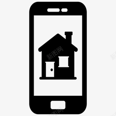 房地产应用程序购买在线房产家庭网站图标