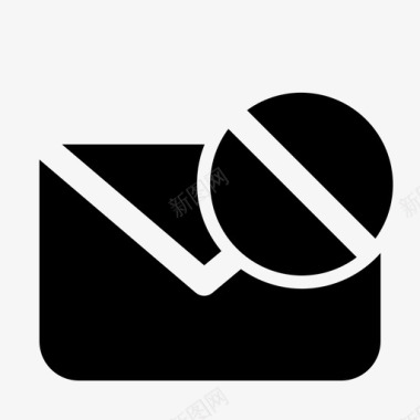 电子邮件垃圾邮件删除未发送图标