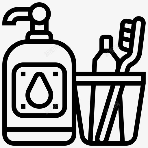 化妆品便利设施洗发水svg_新图网 https://ixintu.com 洗发水 化妆品 便利设施 牙刷 公共服务 热线