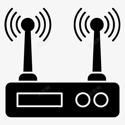 wifi路由器internet设备调制解调器svg_新图网 https://ixintu.com 路由器 网络 设备 调制解调器 无线 通信 字形 图标