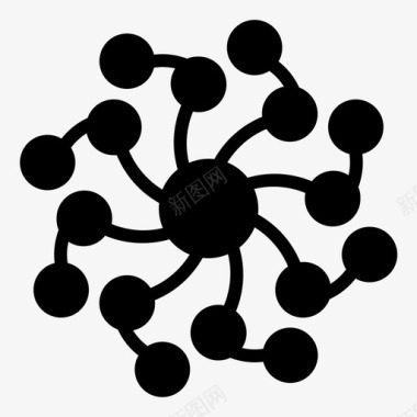 网络与科学生物学混沌图标