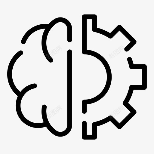 大脑过程设计齿轮svg_新图网 https://ixintu.com 大脑 思维 思维能力 思考 设计 过程 齿轮