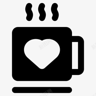 爱咖啡浪漫情人节图标