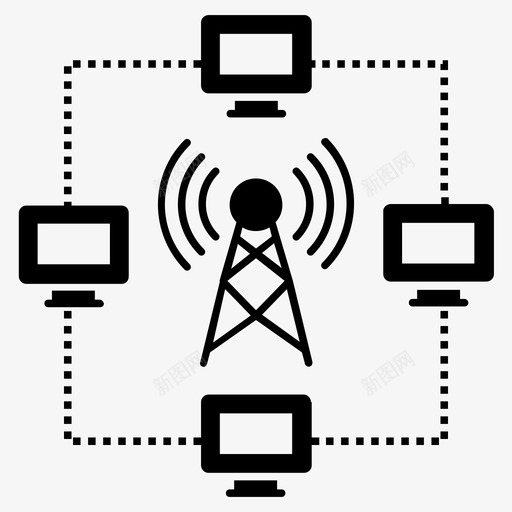 本地网络连接的设备lan连接svg_新图网 https://ixintu.com 本地网络 连接 网络 设备 无线网络 通信 图示 图标