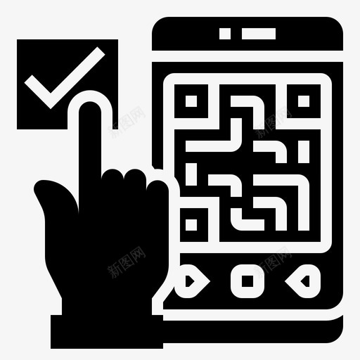 移动支票qrcode智能手机svg_新图网 https://ixintu.com 移动 支票 智能 手机 技术 铁路 要素