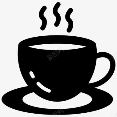 茶杯咖啡杯热咖啡图标