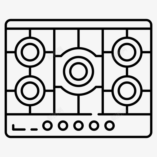 煤气炉烤箱烹饪炉svg_新图网 https://ixintu.com 煤气炉 烤箱 烹饪 厨房 炉灶 电子电器 向量 图标