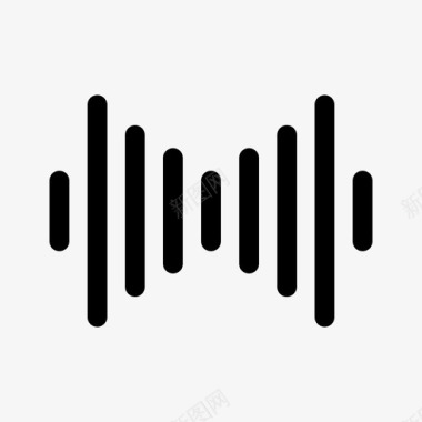 音乐和多媒体声波频谱图标