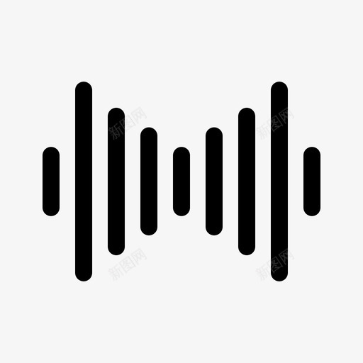 音乐和多媒体声波频谱svg_新图网 https://ixintu.com 音乐 多媒体 声波 频谱 音调 图标 字形