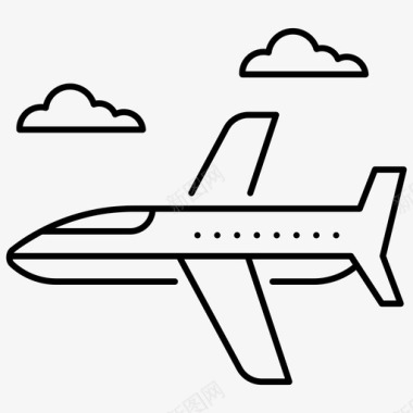 飞机飞行空中旅行飞机图标