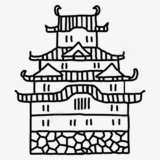 希美吉城堡亚洲建筑建筑svg_新图网 https://ixintu.com 建筑 希美 城堡 亚洲 手绘 日本 世界 地标
