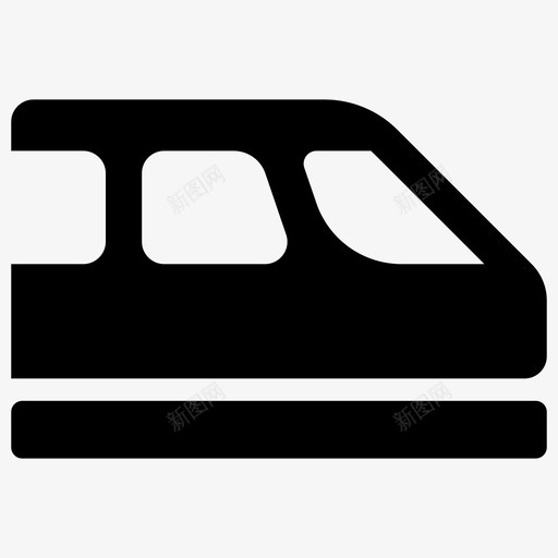 子弹头列车铁路运输svg_新图网 https://ixintu.com 弹头 列车 车子 铁路运输 车辆 运输 图标