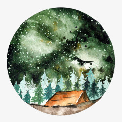 手绘未来科技科幻线框宇宙时光太空星球设计插图素材