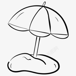 露营伞遮阳伞伞交通工具高清图片
