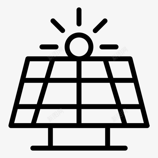 太阳能板自然电力svg_新图网 https://ixintu.com 太阳能 自然 电力 阳光 生态 图标 轮廓