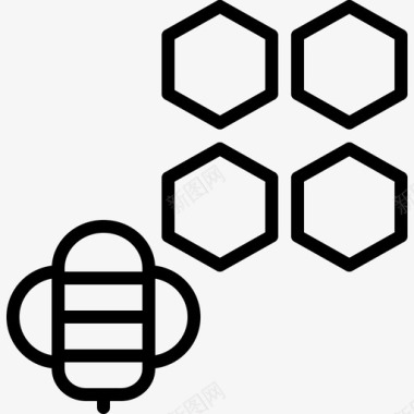农场和蜜蜂农业蜂蜜图标