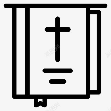 圣经书十字架图标