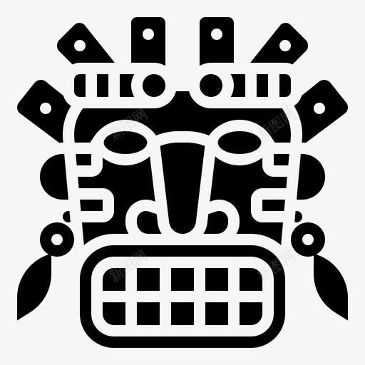 面具古代提基svg_新图网 https://ixintu.com 面具 古代 提基 部落 木制 美洲 土著 雕文